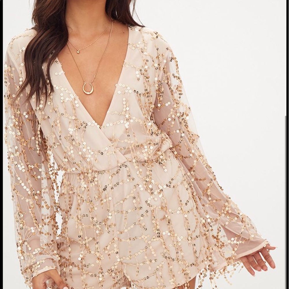 Gold Sequin Romper